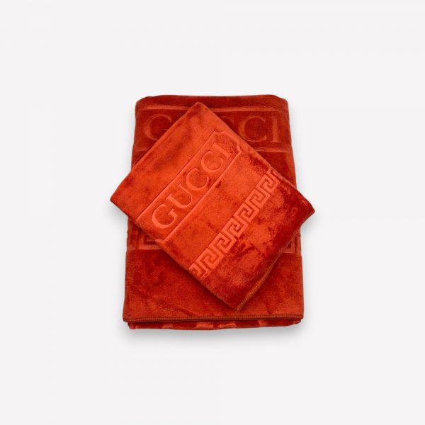 50×90 cm Luks klases vannas dvielis ar Gucci Orange / oranžs (vidēja lieluma) - Image 4