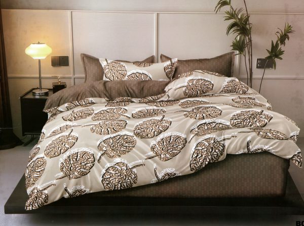 200×200 Gultas veļas komplekts by Milano ar palagu/ 100% kokvilna satīns - Image 1