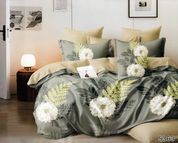 160×200 Gultas veļas komplekts by LUNA HOME ar palagu/ 100% kokvilna satīns - Image 1