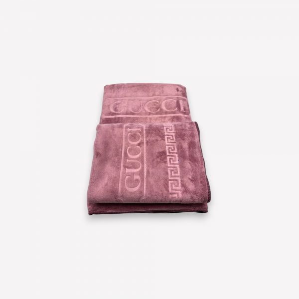 50×90 cm Luks klases vannas dvielis ar Gucci Light Bordo / gaiši bordo (vidēja lieluma) - Image 2