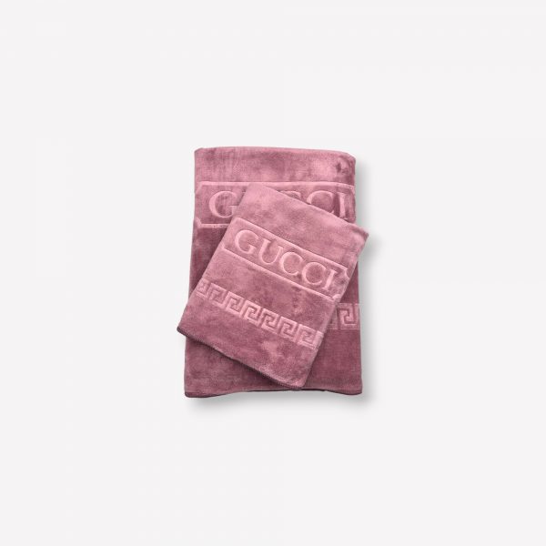 50×90 cm Luks klases vannas dvielis ar Gucci Light Bordo / gaiši bordo (vidēja lieluma) - Image 1