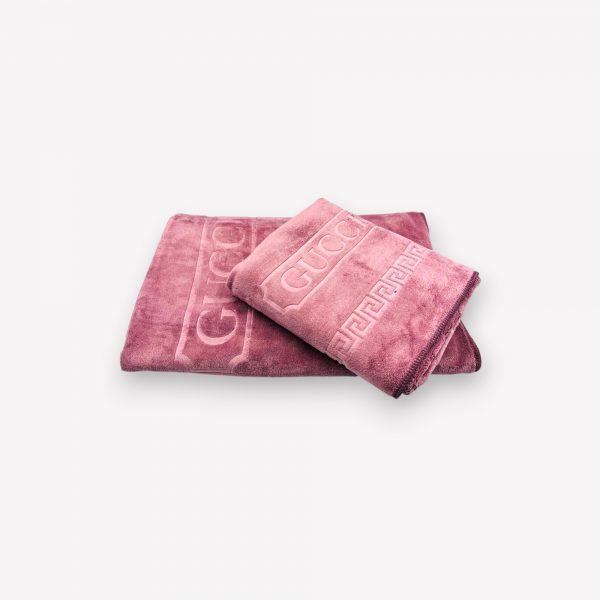 50×90 cm Luks klases vannas dvielis ar Gucci Light Bordo / gaiši bordo (vidēja lieluma) - Image 5