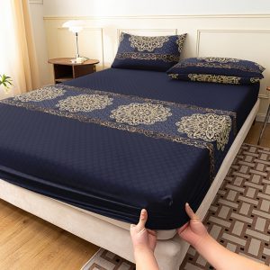 90×200 Palags ar gumiju / 100% kokvilna satīns - Image 6