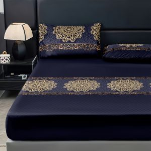 90×200 Palags ar gumiju / 100% kokvilna satīns - Image 3