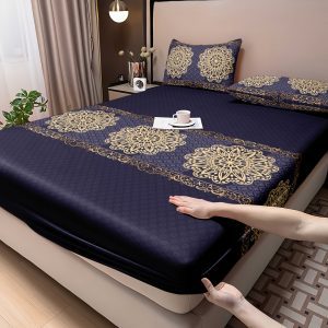 90×200 Palags ar gumiju / 100% kokvilna satīns - Image 2