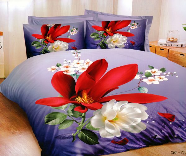 200×220 Gultas veļas komplekts by Luna Home ar palagu/ 100% kokvilna satīns - Image 1
