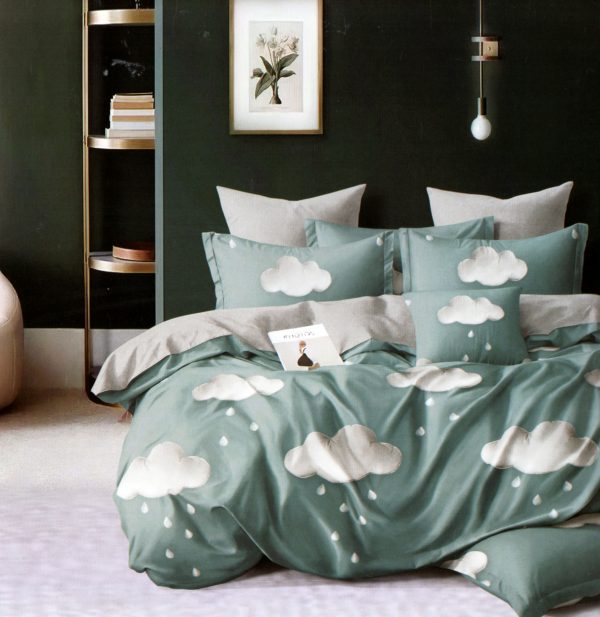 160×200 Gultas veļas komplekts by LUNA HOME ar palagu/ 100% kokvilna satīns - Image 1
