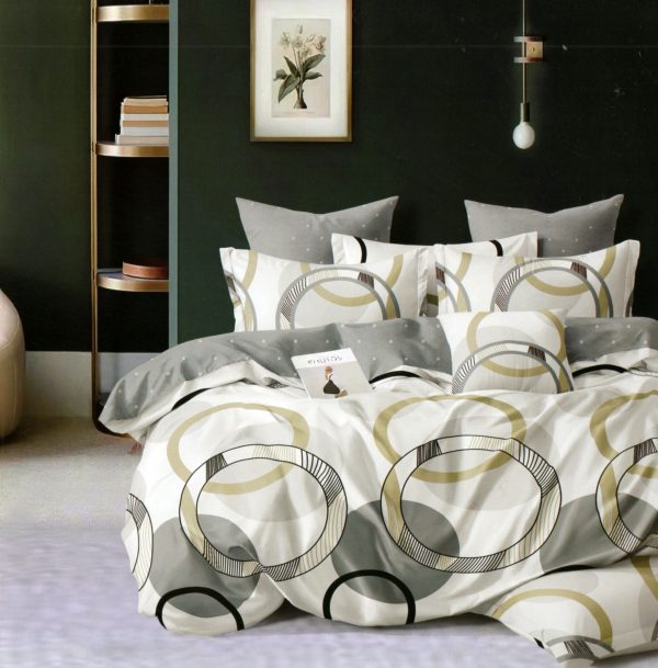 200×220 Gultas veļas komplekts by Luna Home ar palagu/ 100% kokvilna satīns - Image 1