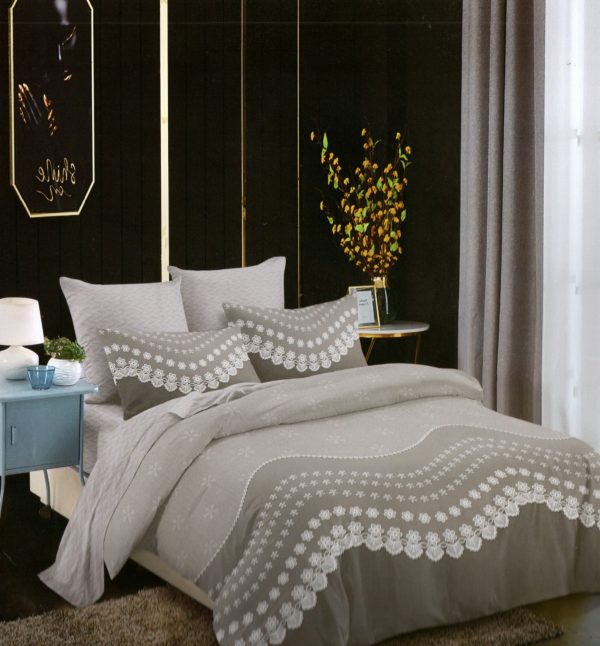 160×200 Gultas veļas komplekts by LUNA HOME ar palagu/ 100% kokvilna satīns - Image 1