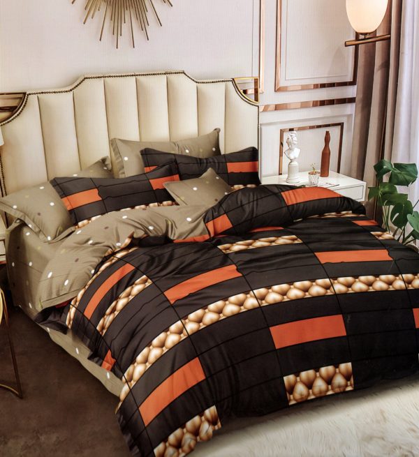 160×200 Gultas veļas komplekts by LUNA HOME ar palagu/ 100% kokvilna satīns - Image 1