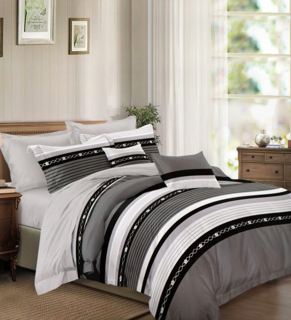 200×220 Gultas veļas komplekts by Luna Home ar palagu/ 100% kokvilna satīns - Image 1
