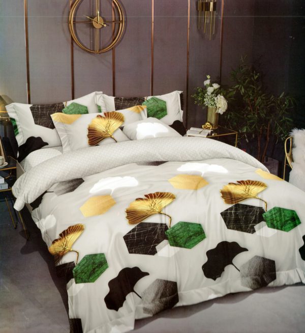 200×220 Gultas veļas komplekts by Luna Home ar palagu/ 100% kokvilna satīns - Image 1