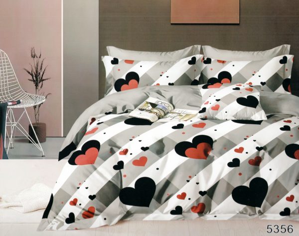 200×220 Gultas veļas komplekts by Luna Home ar palagu/ 100% kokvilna satīns - Image 1