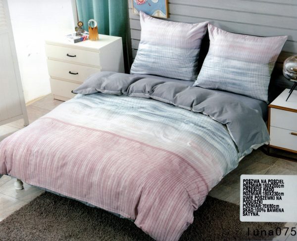 160×200 Gultas veļas komplekts by LUNA HOME ar palagu/ 100% kokvilna satīns - Image 1