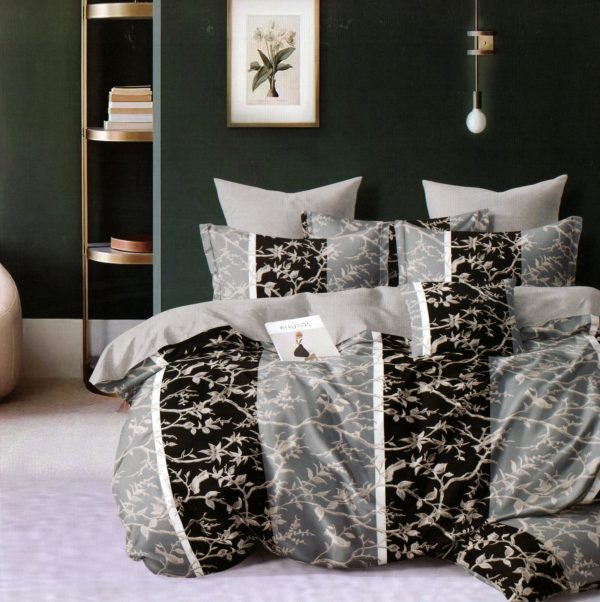 200×220 Gultas veļas komplekts by Luna Home ar palagu/ 100% kokvilna satīns - Image 1