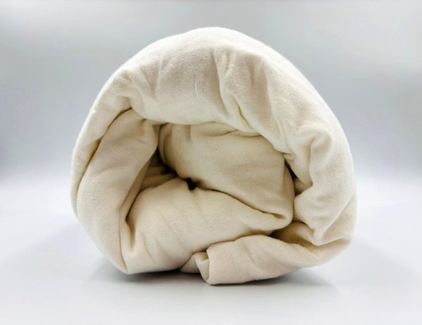 160×200 Trikotāžas palags ar gumiju Jersey / 100% kokvilna (balts tonis nr.3) - Image 1
