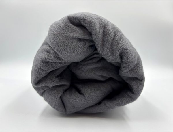 160×200 Trikotāžas palags ar gumiju Jersey / 100% kokvilna (tumši pelēks) - Image 1