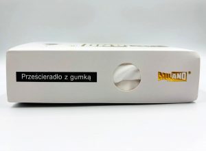 160×200 Palags ar gumiju by Mylano Exclusive Collection /100% kokvilna satīns (balts) - Image 2