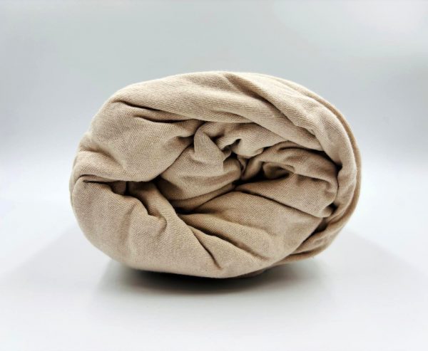 180×200 Trikotāžas palags ar gumiju Jersey 100% kokvilna (gaiši bēšs) - Image 1