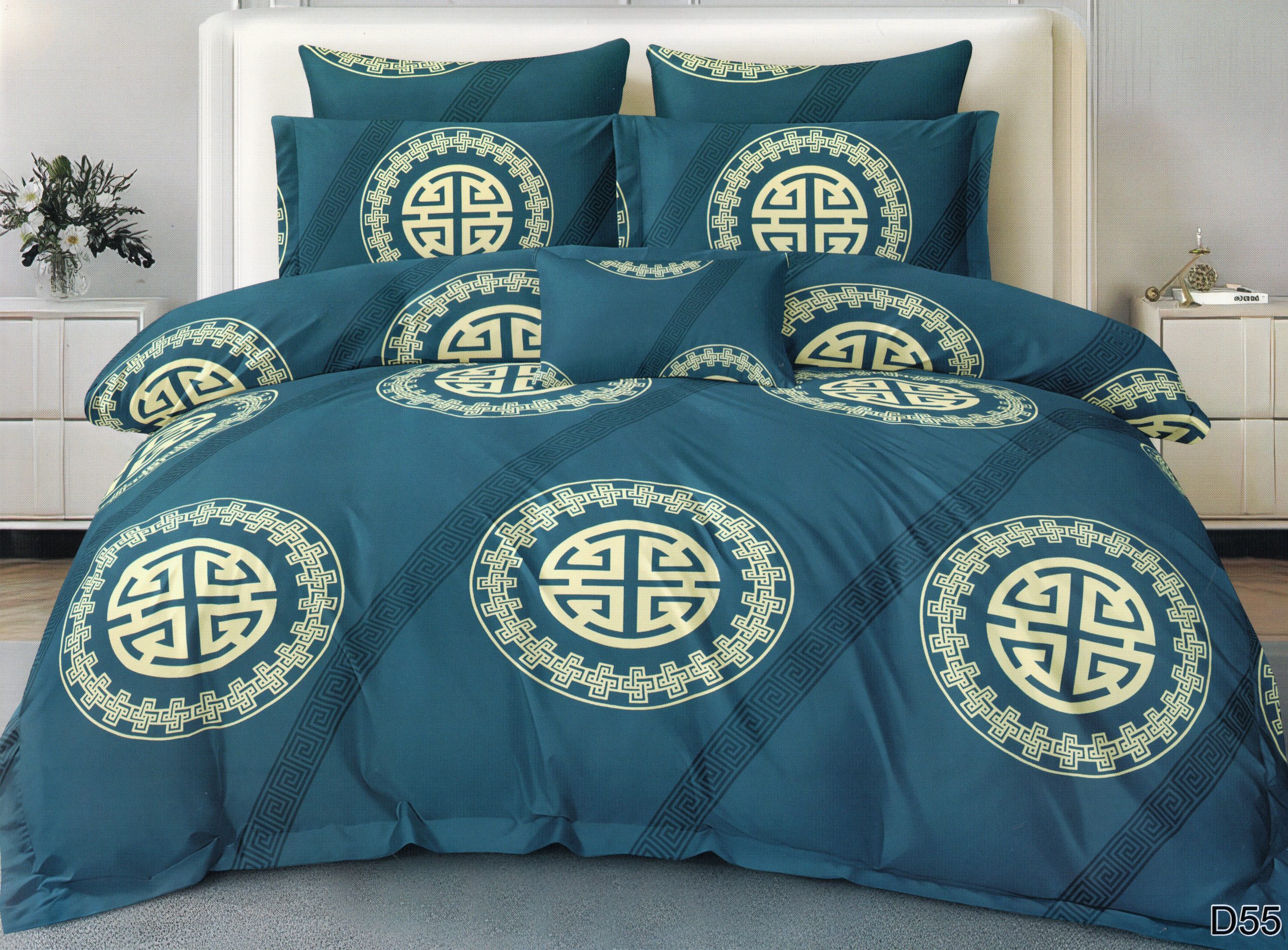 1044 160×200 Gultas veļas komplekts by MILANO ar palagu/ 100% kokvilna satīns - Image 1