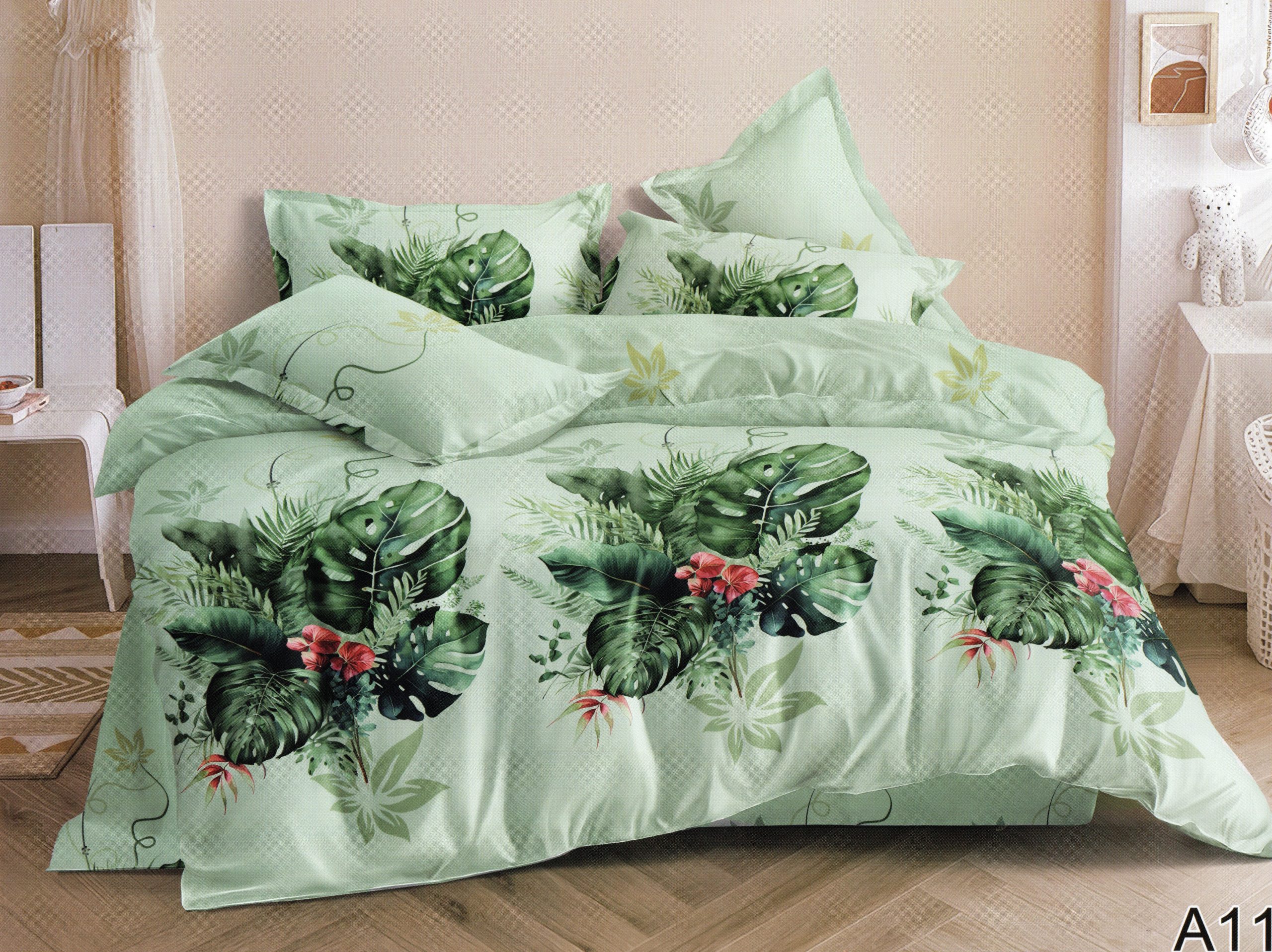 1096 160×200 Gultas veļas komplekts by MILANO ar palagu/ 100% kokvilna satīns - Image 1