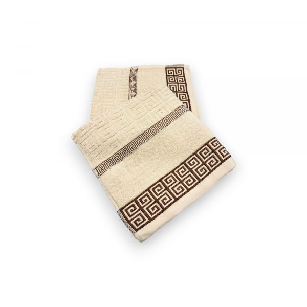 Vidēja lieluma vannas dvielis 50×100 cm /  100% kokvilna (bēšs) - Image 2