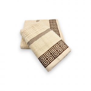 Vidēja lieluma vannas dvielis 50×100 cm /  100% kokvilna (bēšs)