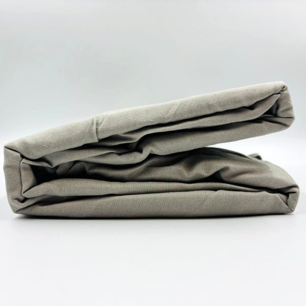200×220 Palags ar gumiju by Mylano Exclusive Collection /100% KOKVILNA SATĪNS (gaiši pelēks)