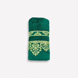 Luks klases vannas dvielis Two Dolphins zaļš / Turcija 100% kokvilna 70×140 cm (liela izmēra) - Image 2