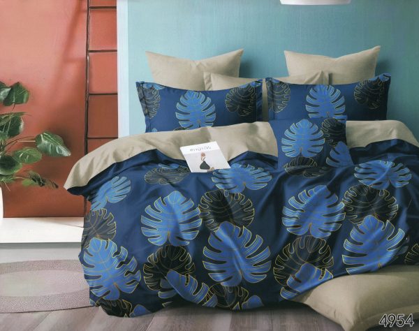 200×220 Gultas veļas komplekts by Luna Home ar palagu/ 100% kokvilna satīns - Image 1