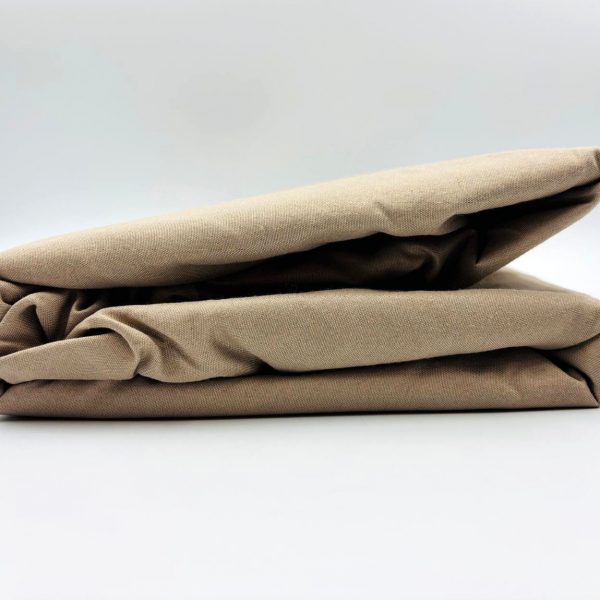 200×220 Palags ar gumiju by Mylano Exclusive Collection /100% KOKVILNA SATĪNS (gaiši bēšs)