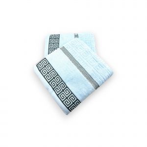 Liela izmēra vannas dvielis 70×140 cm /  100% kokvilna (gaiši zils) - Image 2