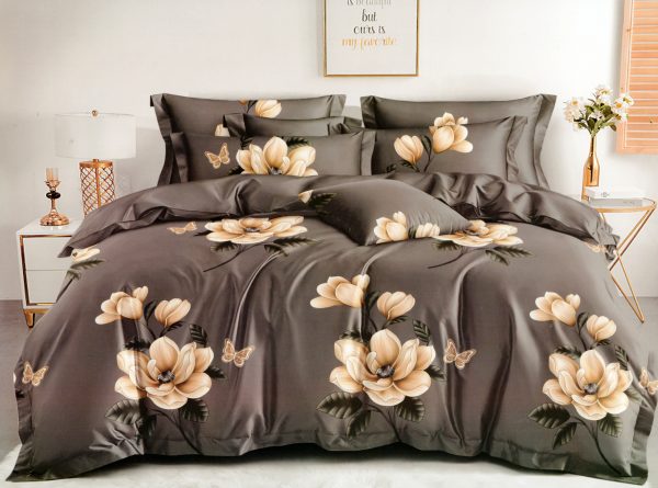 200×200 Gultas veļas komplekts by Milano ar palagu/ 100% kokvilna satīns - Image 1