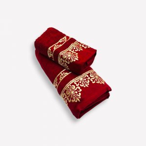 Luks klases Vannas dvielis 50×90 cm TWO DOLPHINS bordo / Turcijas 100% kokvilna (vidēja lieluma) - Image 5