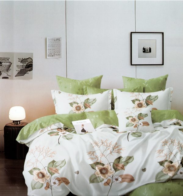 200×220 Gultas veļas komplekts by Luna Home ar palagu/ 100% kokvilna satīns - Image 1