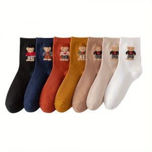 Kokvilnas siltas sieviešu zeķes ar lāčiem - Image 4