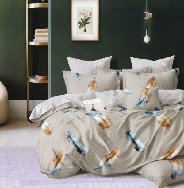 160×200 Gultas veļas komplekts by Luna Home ar palagu/ 100% Kokvilna satīns - Image 1