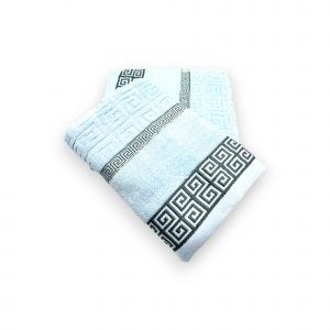 Vidēja lieluma vannas dvielis 50×100 cm /  100% kokvilna (gaiši zils)