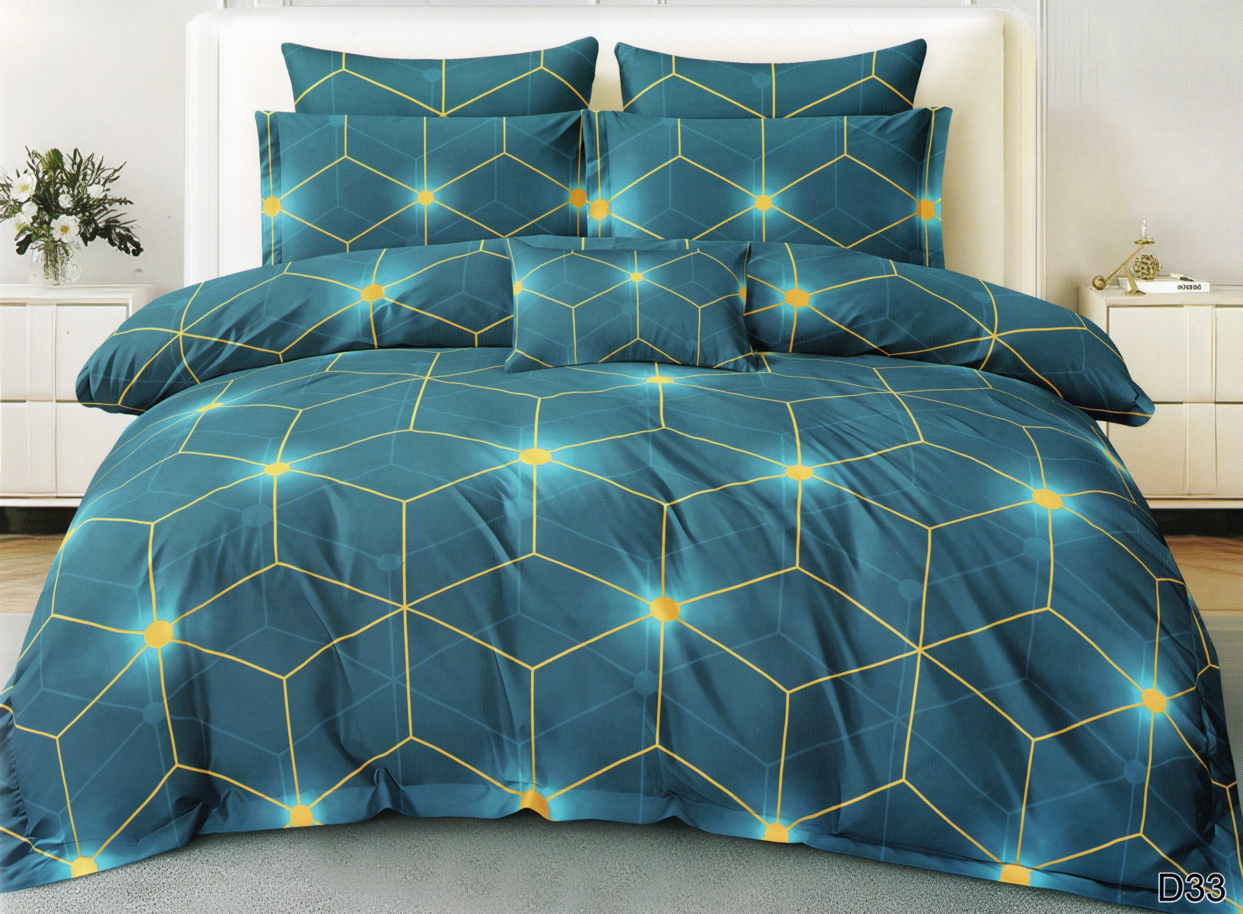 427 160×200 Gultas veļas komplekts by MILANO ar palagu/ 100% kokvilna satīns - Image 1