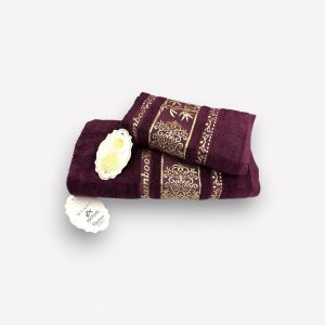 Bamboo Luks klases vannas dvielis by Philippus tumši violets / Turcija  kokvilna ar bambuku 70×140 cm (liela izmēra) - Image 4