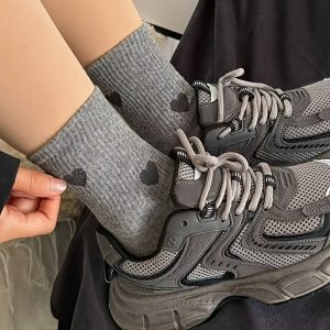 Kokvilnas siltas sieviešu zeķes ar sirsniņām - Image 6