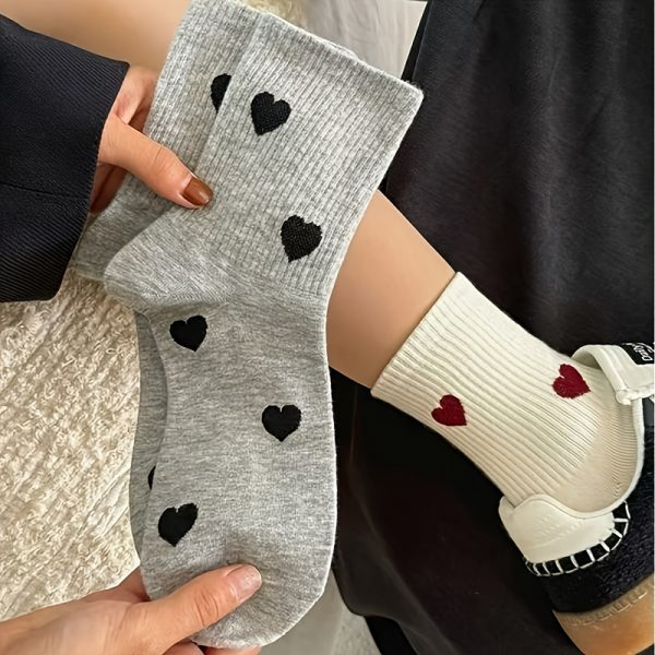 Kokvilnas siltas sieviešu zeķes ar sirsniņām - Image 7