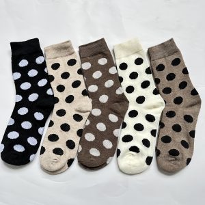 Kokvilnas sieviešu zeķes ar apļiem