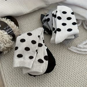 Kokvilnas sieviešu zeķes ar apļiem - Image 4