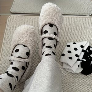 Kokvilnas sieviešu zeķes ar apļiem - Image 5