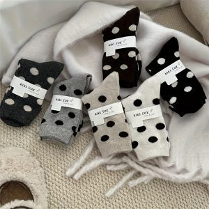 Kokvilnas sieviešu zeķes ar apļiem - Image 7