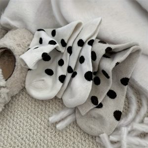 Kokvilnas sieviešu zeķes ar apļiem - Image 8