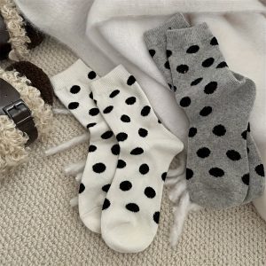 Kokvilnas sieviešu zeķes ar apļiem - Image 9