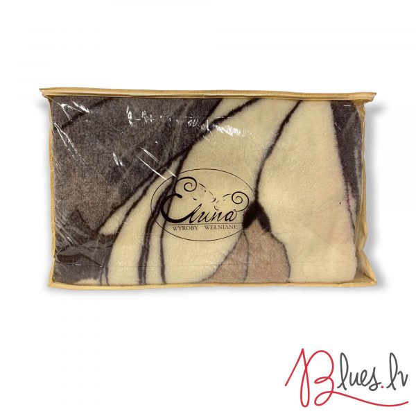 100% Aitas vilnas sega no Eluna 200×220 cm ar ziediem / Merino Wool /super bieza sega