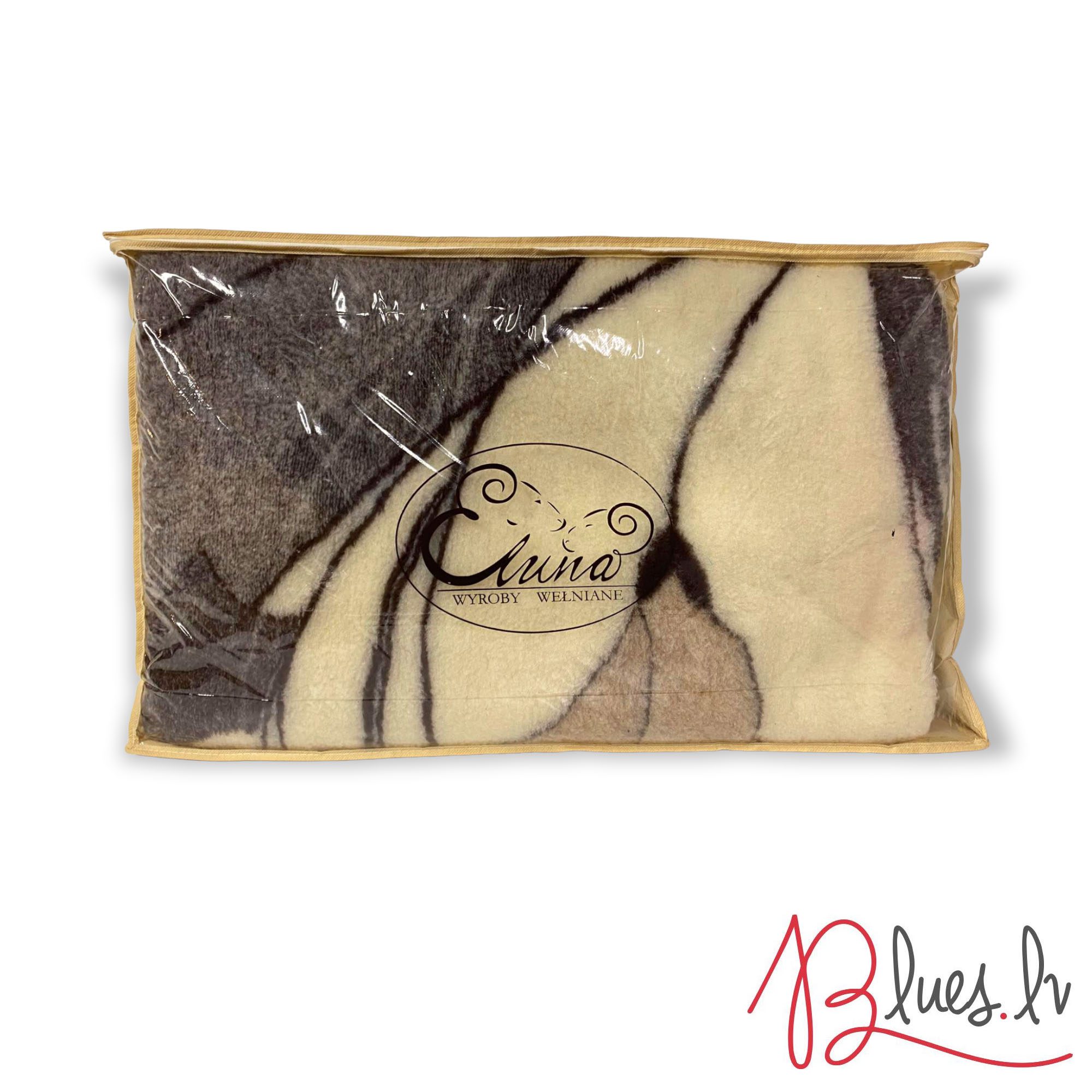 856 -11 100% Aitas vilnas sega no Eluna 200×220 cm ar ziediem / Merino Wool /super bieza sega - Image 1